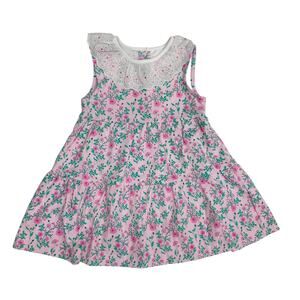 NWT Florence Eiseman Size 24M Floral Print Dress with Eyelet Collar